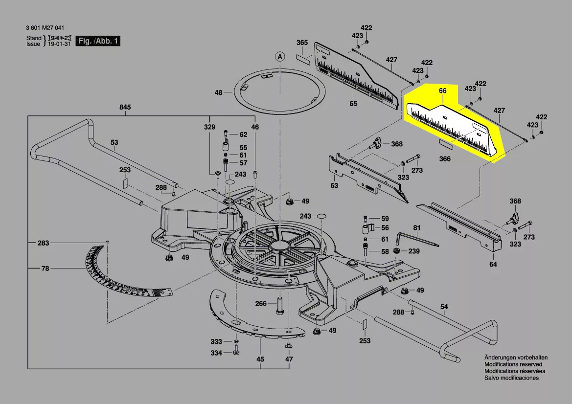 Règle glissière à onglets réf. 1 609 B06 231 Bosch